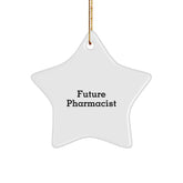Funny Pharmacist Gifts for Men from Friends, Star Ornament Christmas Unique Present, Future Pharmacist Quote - Image 1
